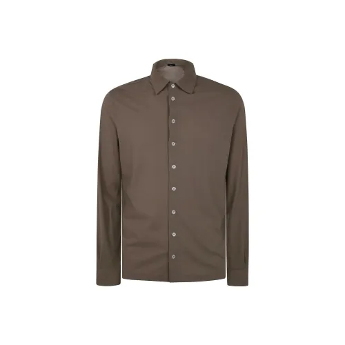 panelled longline shirt