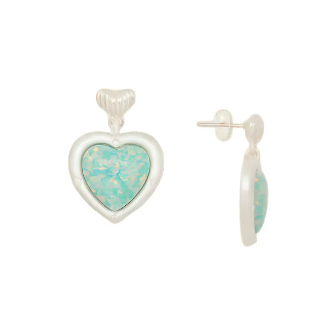 Oups! Island Summer Collection 925 Sterling Silver Stud Refined Elegant, The Little Mermaid Hoop Earrings, Box Women's-1