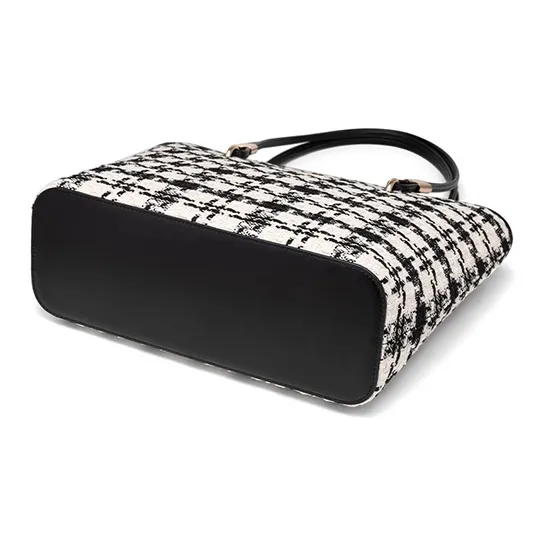 CLEVER& KETCH PU Tote Underarm Shoulder Bag Women's Black-4