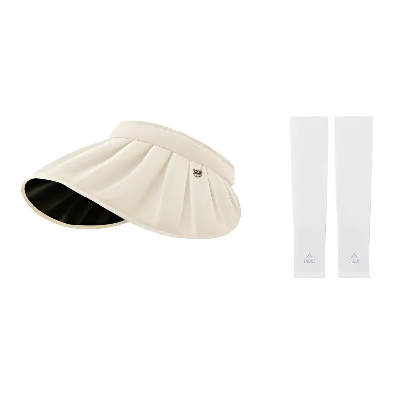 PEAK Polyester Sun Protection Hats Women's Ecru, Black-4