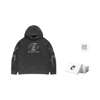 Createexploreexpandconquer Distressed effect Printed Hoodie