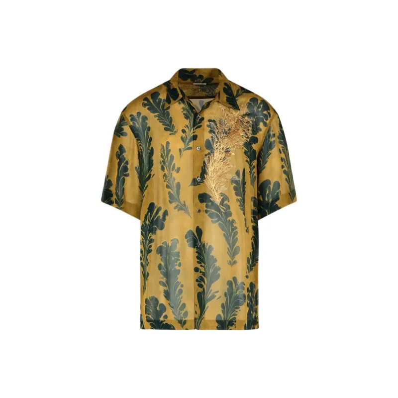 DRIES VAN NOTEN All Over Patterned Button Up Shirt-0
