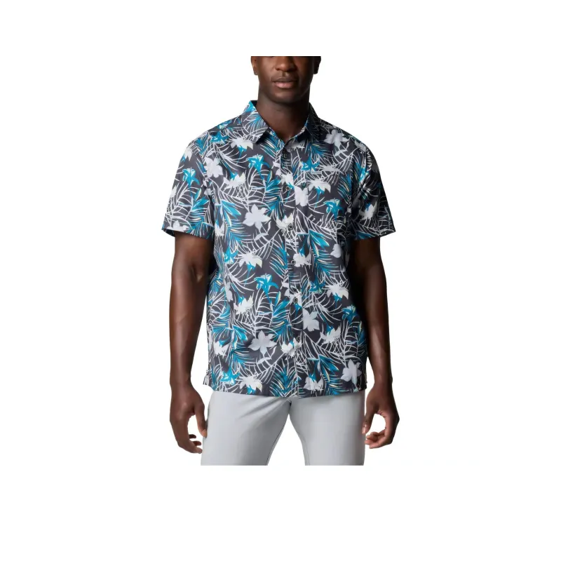 Columbia PFG Super Slack Tide Shirt Men's Blue Gray-0