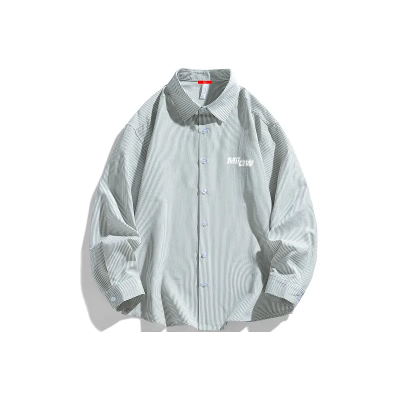 MIIOW Trend Party Series Shirt Unisex Blue White Stripes-5
