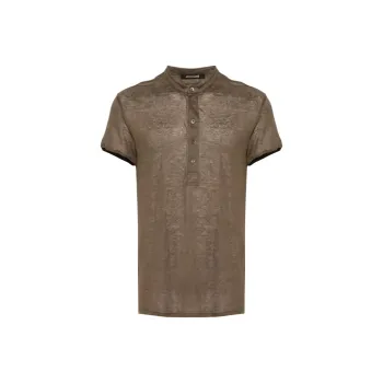 Roberto Cavalli Semi sheer Cotton Polo Shirt
