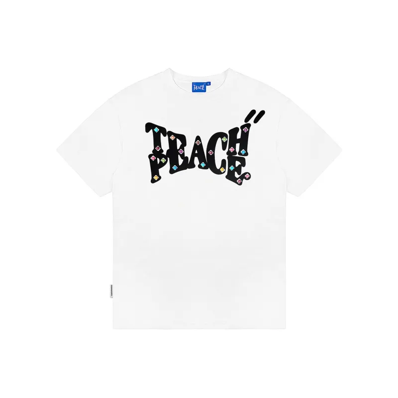 Teach Peace T Shirt Unisex White-0
