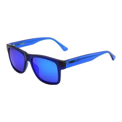 PUMA Acetate Irregular Shape Sunglasses Men's Blue