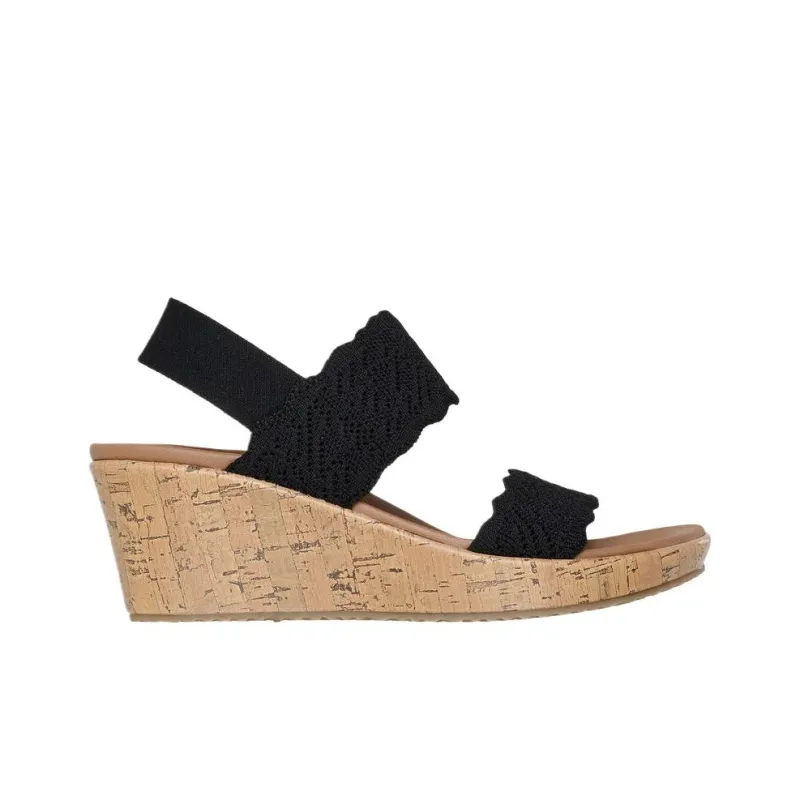 Skechers Beverlee Timeless Touch One Strap Sandals Women's Black-1