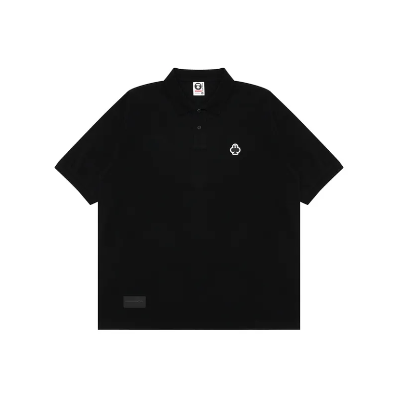 Aape By *A Bathing APE® Logo appliquéd Cotton Polo Shirt-0