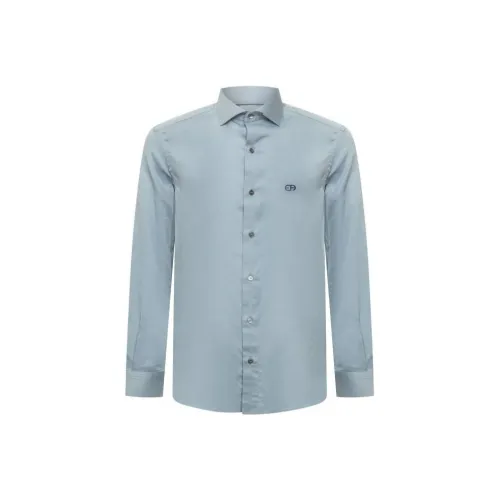 EMPORIO ARMANI Logo Embroidered Buttoned Comme shirt