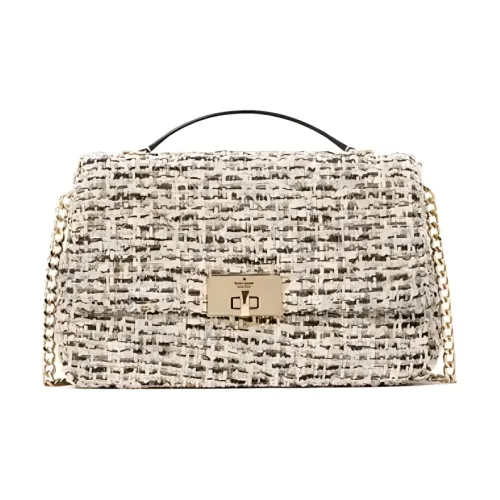 Kate Spade Tweed One Shoulder Handbag Crossbody Bag Medium Size Women's Multicolor