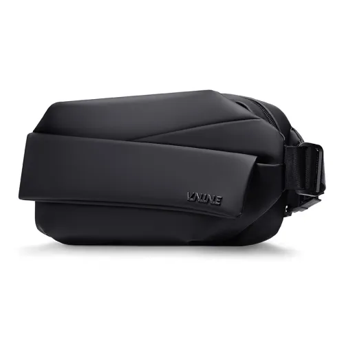 V.NINE Fabric Waist Bag Chest Bag Unisex Obsidian Black