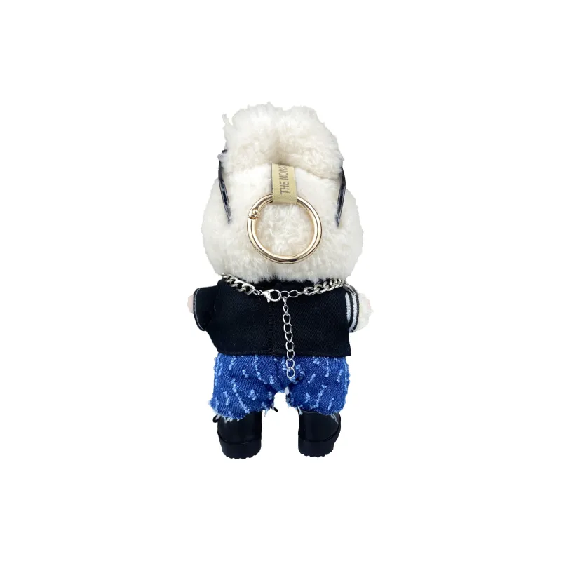 [Modified Doll] POP MART Labubu THE MONSTERS Heartbeat Macaron Collection Black Butterfly, Cute Hang Tag Box 17cm-2