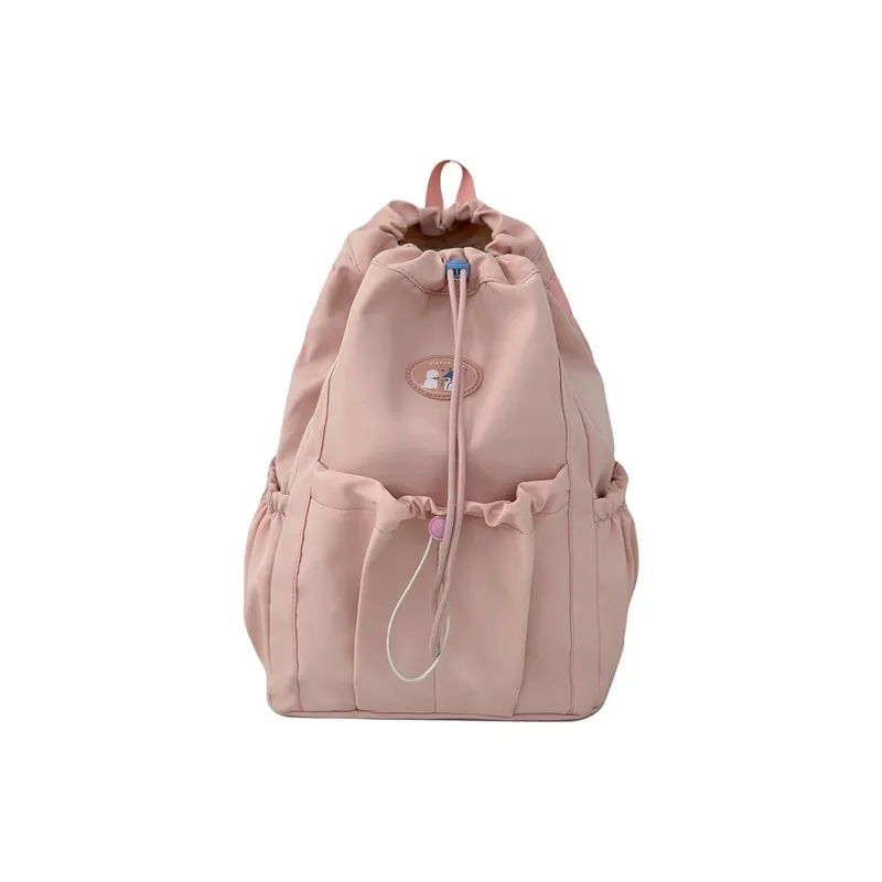 NX DOUGHNUT Nylon Drawstring Closure Backpack Women's Multicolor-3