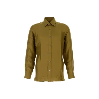 TOM FORD Washed Twill Slim Fit Shirt
