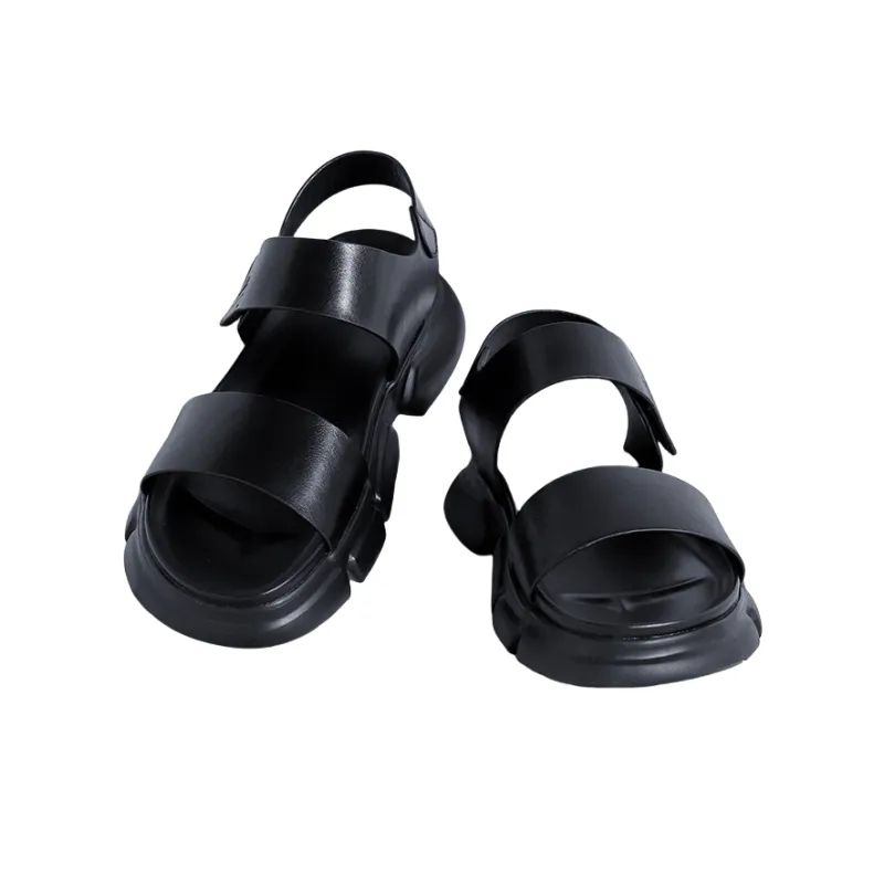 A Fairy Tale Of A Pair Of Shoes One Strap Sandals Men's Black-2