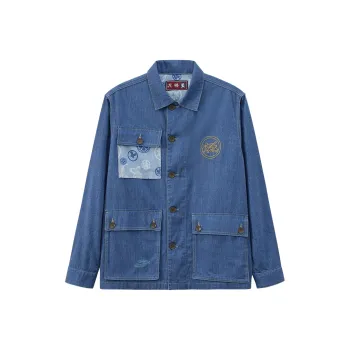 ONIARAI Shirts Men Denim Blue
