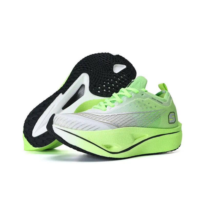 SHMK SUPREME Running Shoes Men Low Top Green/Black/White-4