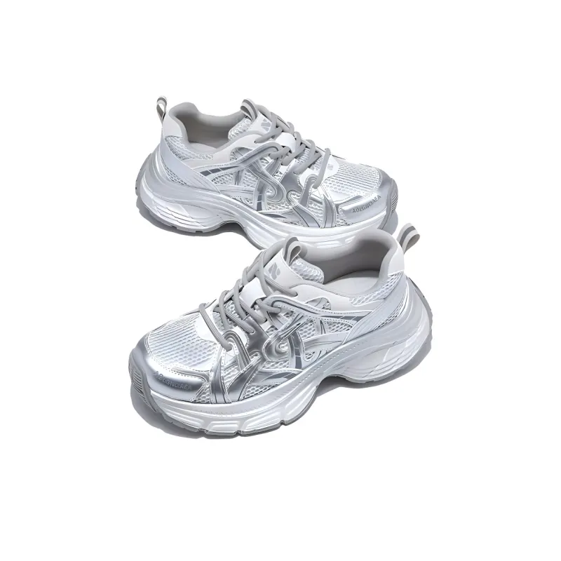 BARDILEV Cushioning, Slip Resistant, Breathable, Lightweight, Height Increasing Low Top Chunky Sneakers Women's-3