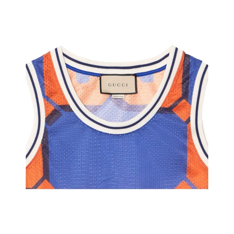 GUCCI Tank Tops Men Blue-5
