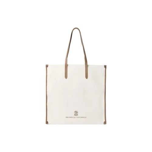 Brunello Cucinelli Cotton With Linen Tote Bag, Shopping Bag, Handbag, Shoulder Bag Women's Panama