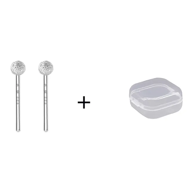 EAR PARTNER S 999 Fine Silver Stud Earrings Women's-2