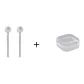 Silver Matte 999 Fine Silver 3mm 1 Pair Eh-1789.ebB