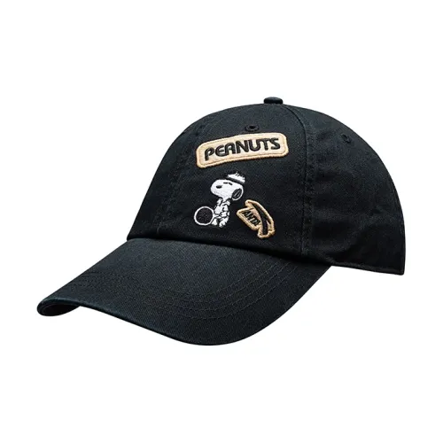Anta Cotton Fabric Baseball Caps Unisex Basic Black