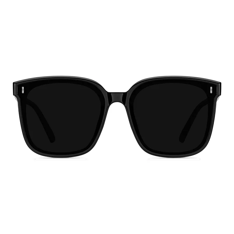 Anxious TR/Memory Plastic Square Sunglasses Unisex-0
