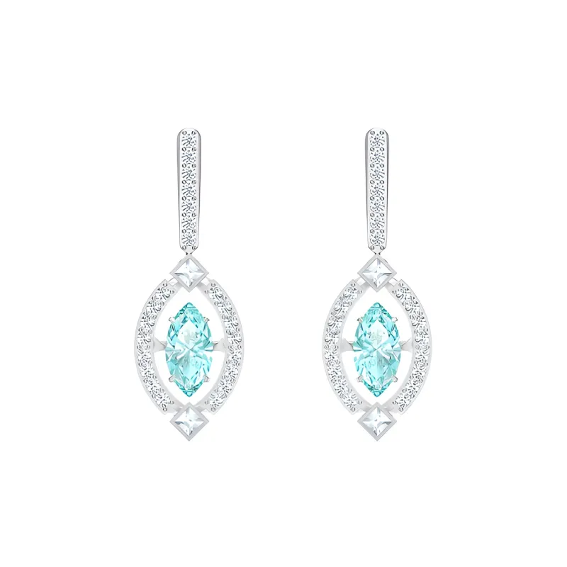 Swarovski Sparkling Dance Earrings Women's Green-0