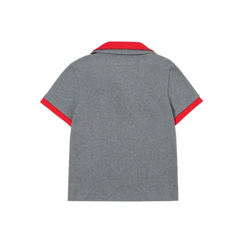 ISaluteU Polo Shirt Unisex Dark Gray-1