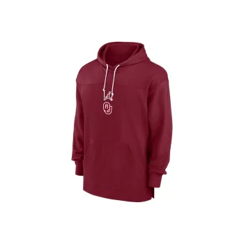 JORDAN Oklahoma Sooners Sideline Jersey Men's JORDAN Dri FIT College Pullover Hoodie