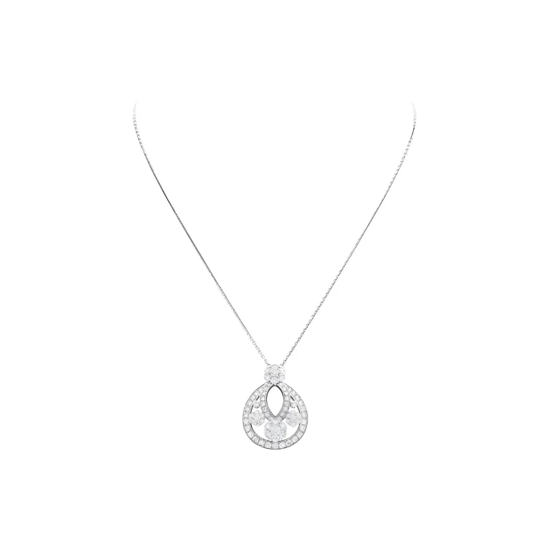 Van Cleef & Arpels 18K White Gold Necklaces Women's Silver-1