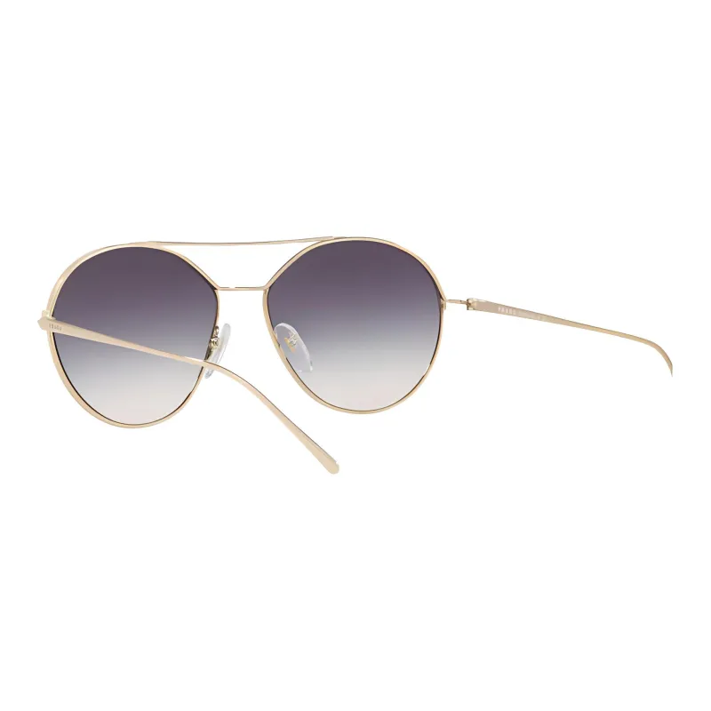 PRADA Metal Irregular Shape Sunglasses Unisex Gold-3