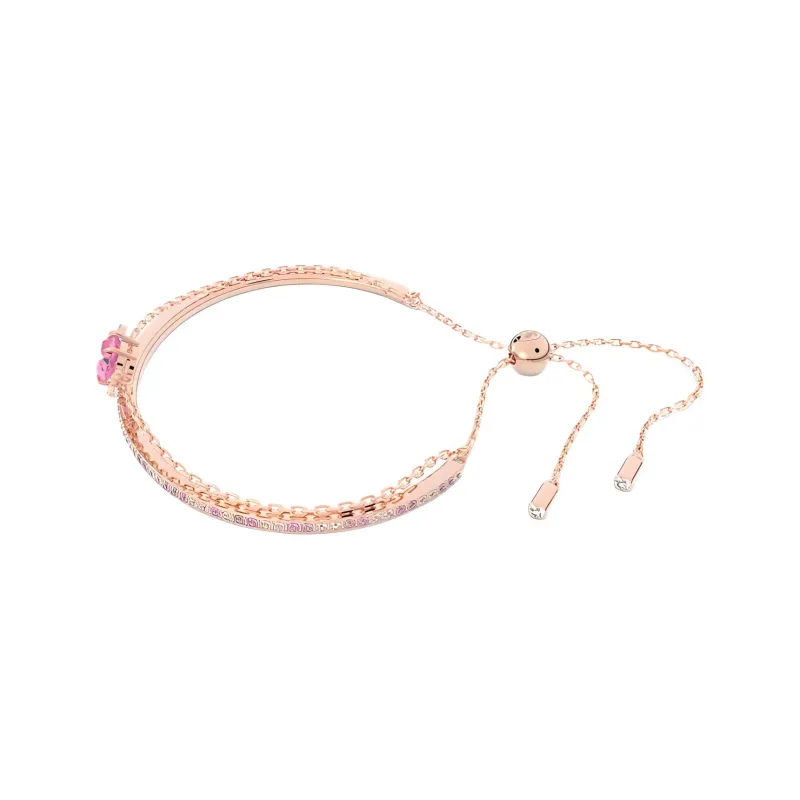 Swarovski Rose Gold Tone Plated Bangles Women's Pink-2