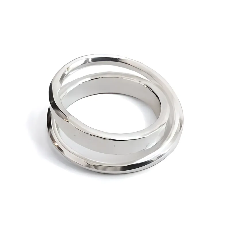 Werkstatt Munchen Double Band Silver Ring-1