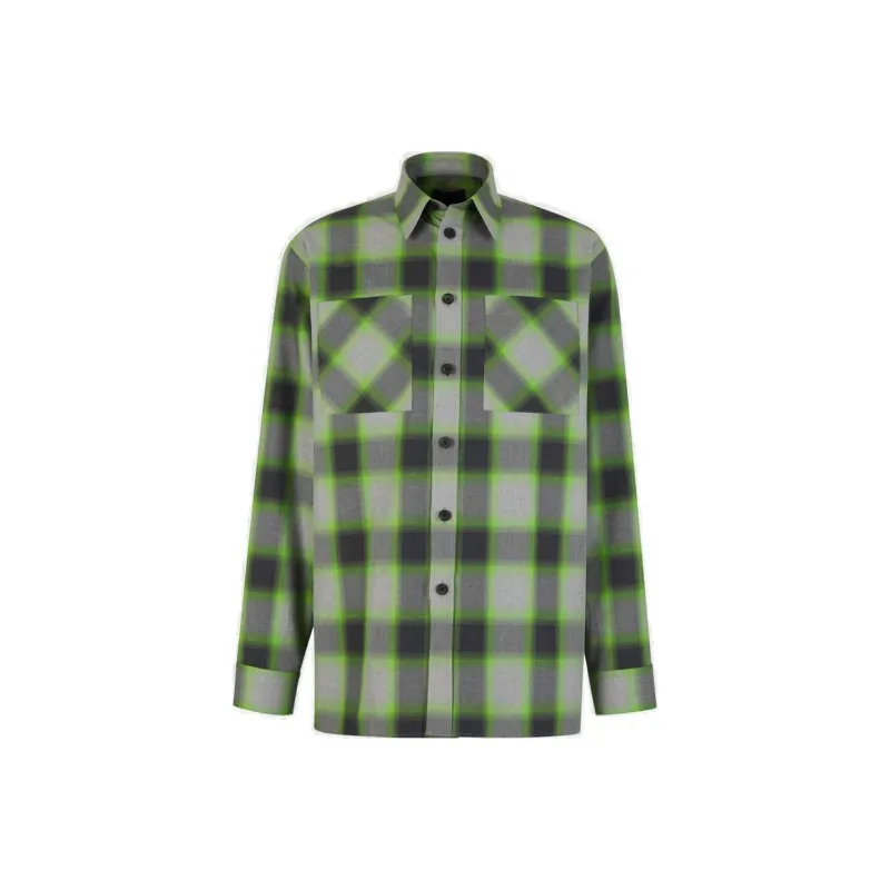 Givenchy Checked Long Sleeved Shirt-0