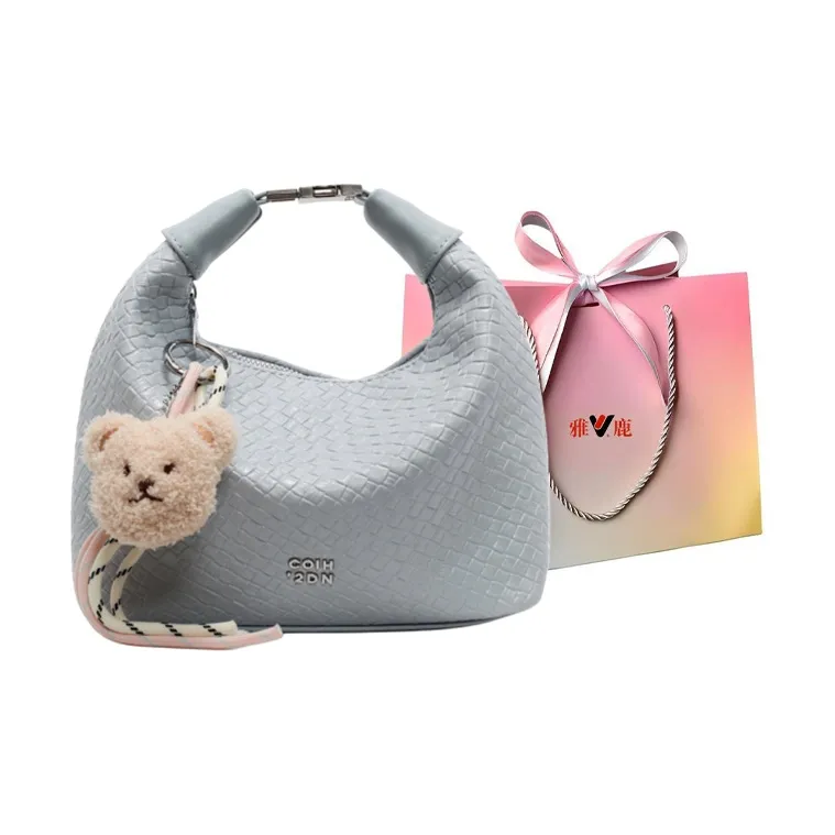 Yalu PU Shoulder Bag, Crossbody Bag, Handbag Women's Black/Ecru/Silver/Blue/Pink-21