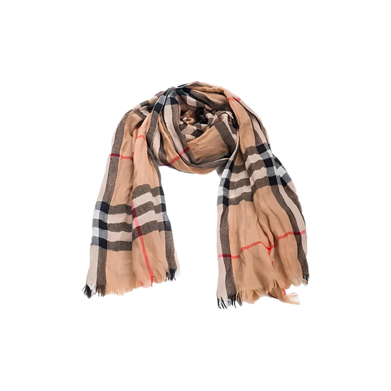 Burberry Knit Scarves Women's Camel-2