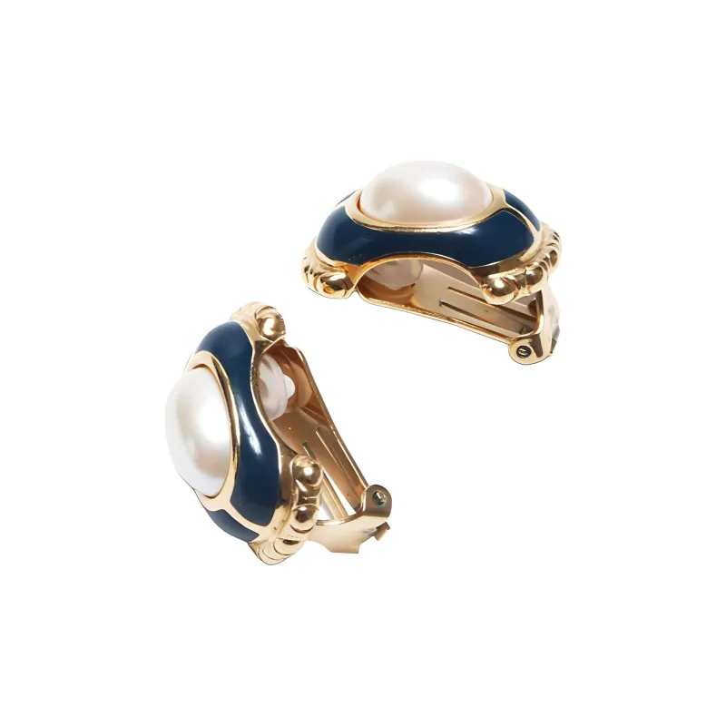 Burberry 1990s Faux pearl Earrings-1