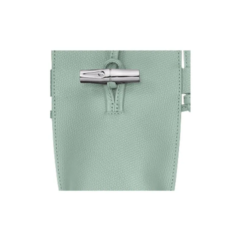 LONGCHAMP Le Roseau Cow Leather Cell Phone Pouch Crossbody Bag Regular Women's Celadon Green-4