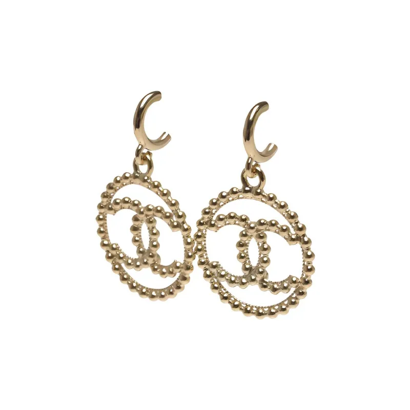 CHANEL Earrings Women's Gold-1