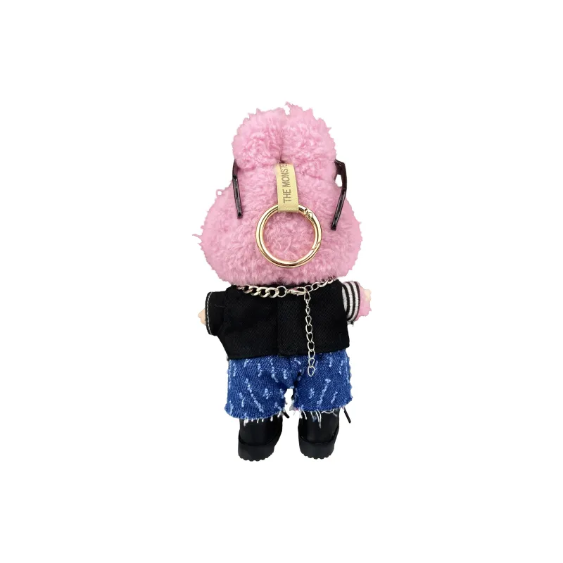 [Modified Doll] POP MART Labubu THE MONSTERS Heartbeat Macaron Collection Black Butterfly, Cute Hang Tag Box 17cm-7