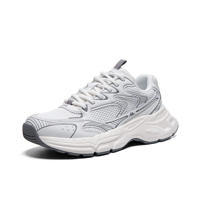 Kappa Hydrogen Track Anti Slip Wear Resistant Low Top Running Shoes Unisex White Gray-2
