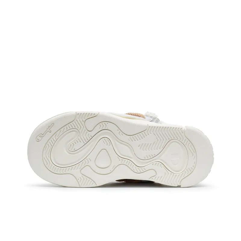 Champion Pompompururu Crampons Shoes Low Top Skateboard Shoes Men's Textured Gray/Milk White-4