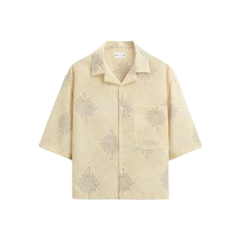 ZARA Shirts Men Yellow-0