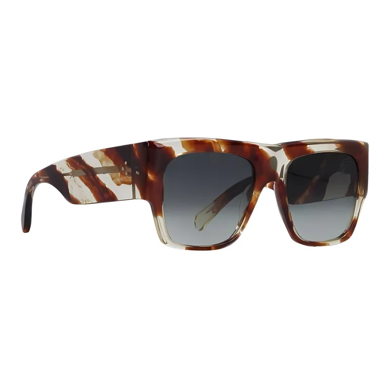 CELINE Acetate Square Sunglasses Women's Tortoiseshell-1