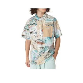 Columbia Cove Beach Shirt Men's Cyan