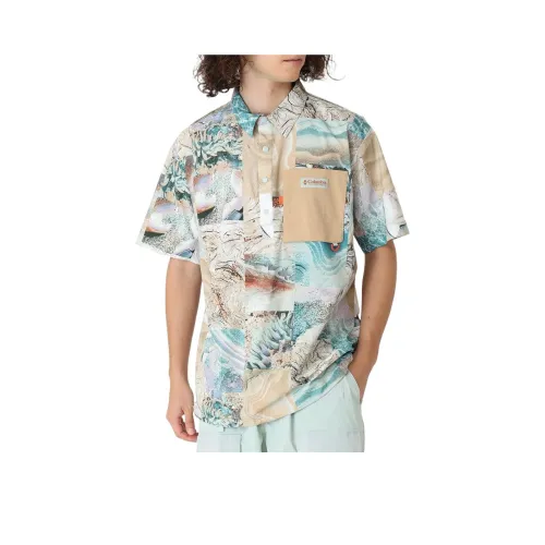 Columbia Cove Beach Shirt Men's Cyan