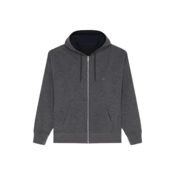 Givenchy Logo embroidered Zip up Hoodie